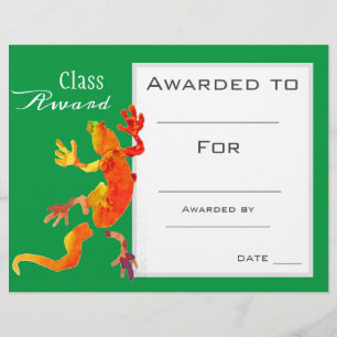 Class award gecko science subject student