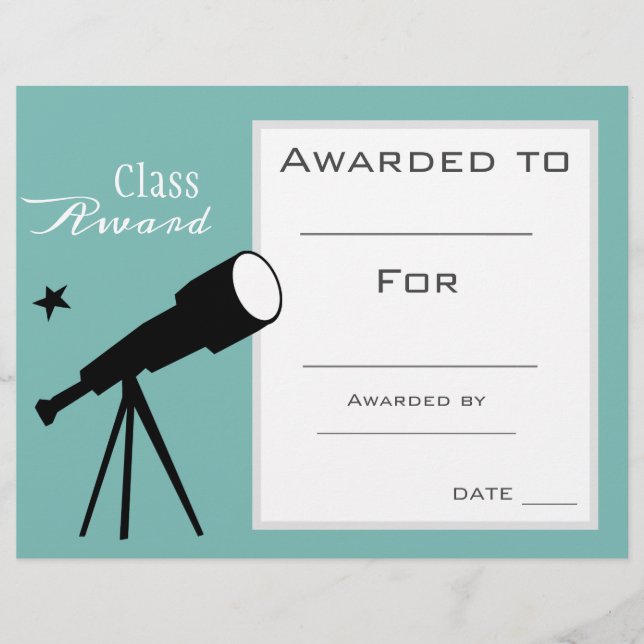 Class award science subject student (Front)