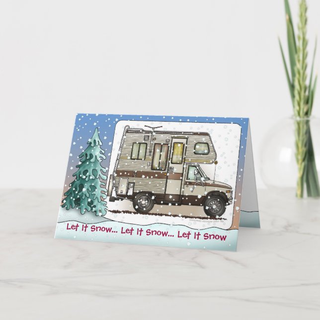Class C Camper RV Holiday Cards (Front)
