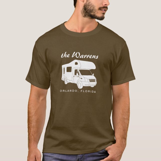 Class C Motorhome Silhouette Graphic T-Shirt (Front)
