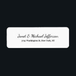 Class Creative Plain Black & White Stylish Family<br><div class="desc">Represent yourself with this modern,  elegant return address label. This template can be customised to meet all professional occupations.</div>
