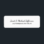 Class Creative Plain Black & White Stylish Family<br><div class="desc">Represent yourself with this modern,  elegant return address label. This template can be customised to meet all professional occupations.</div>