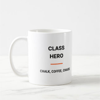 Class Hero Chalk Coffee Chaos Mug