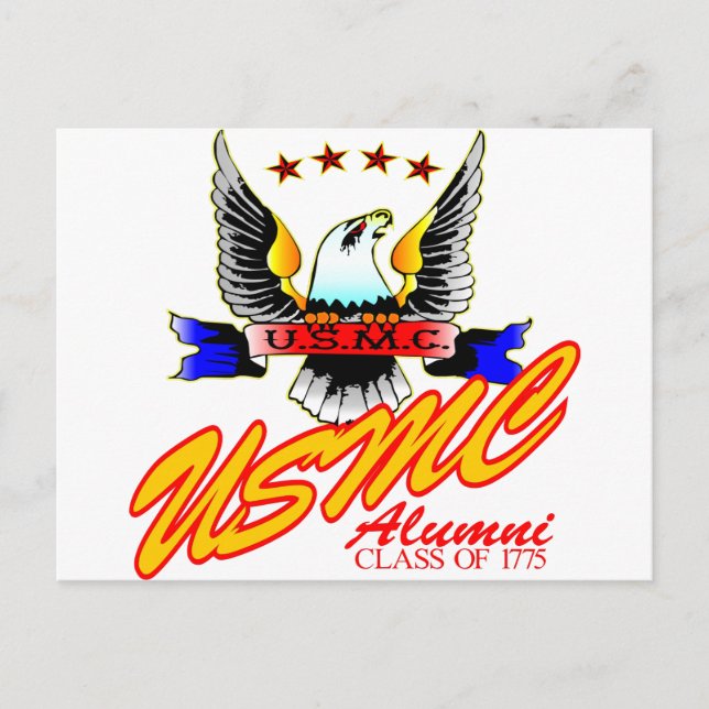 Class Of 1775 USMC Alumni Eagle Postcard (Front)