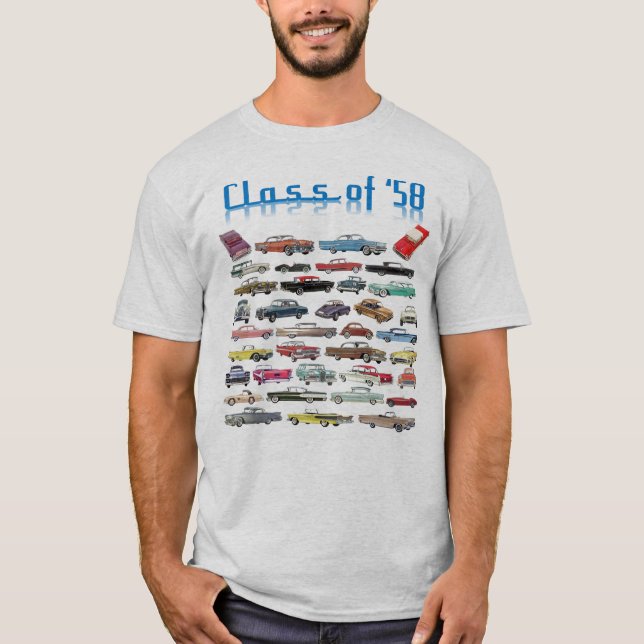 Class of 1958 cars classics T-Shirt (Front)