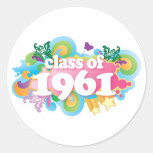 Class of 1961 classic round sticker