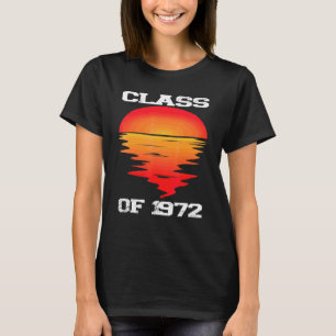 Class Of 1972 High School Retro Sunset 50th Reuni T-Shirt