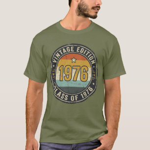 Class of 1976 Retro Sunset Stripes Distressed  T-Shirt