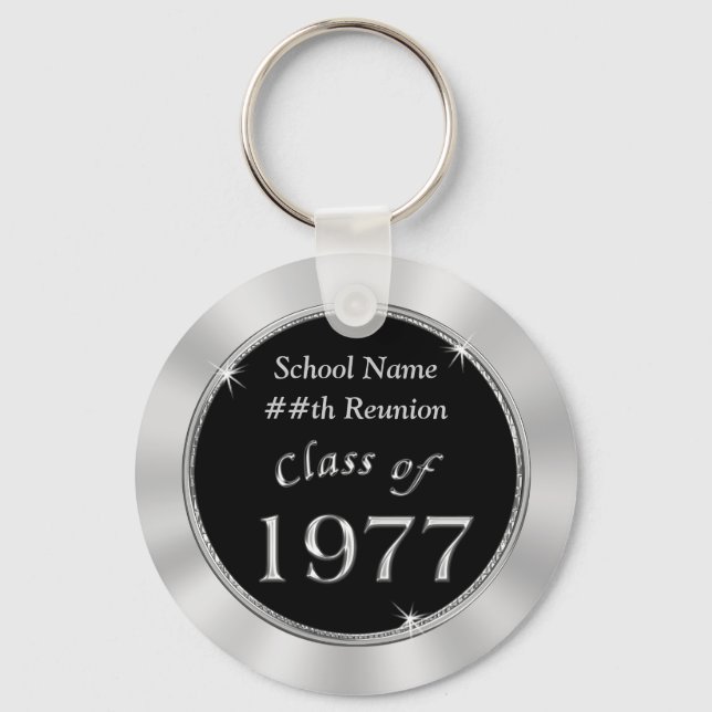 Class of 1977 Class Reunion Souvenirs YOUR TEXT Key Ring (Front)