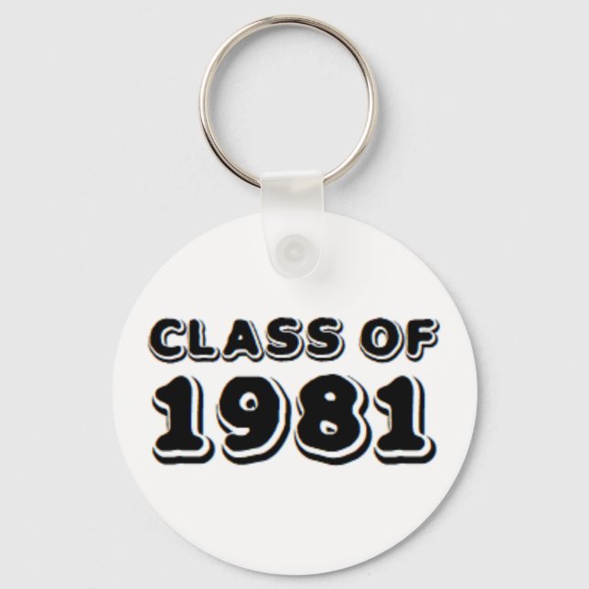 class of 1981 key ring (Front)
