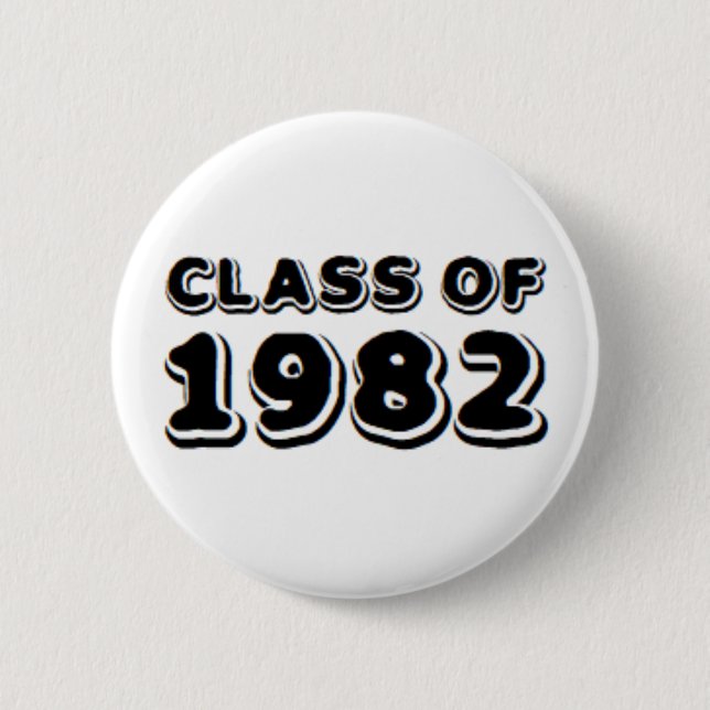 class of 1982 6 cm round badge (Front)