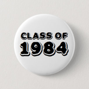 class of 1984 6 cm round badge