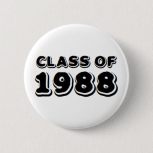 class of 1988 6 cm round badge