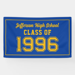 Class of 1996 with School Name Reunion Party Decor Banner