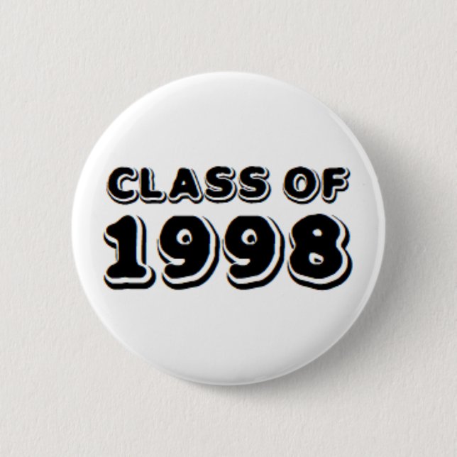 class of 1998  6 cm round badge (Front)