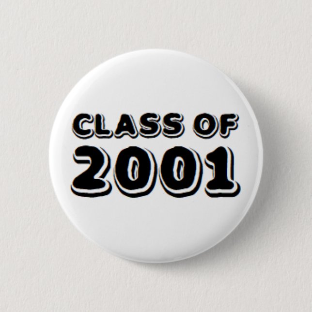 class of 2001 6 cm round badge (Front)