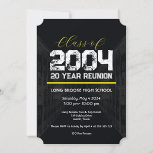 Class of 2004 20 Year High School Reunion 1 Event Invitation