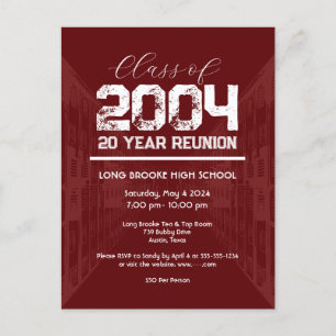 Class of 2004 20 Year High School Reunion 1 Event Postcard