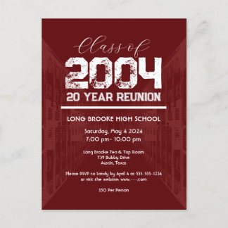 Class of 2004 20 Year High School Reunion 1 Event Postcard
