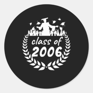 class of 2006 graduation or reunion design by classic round sticker
