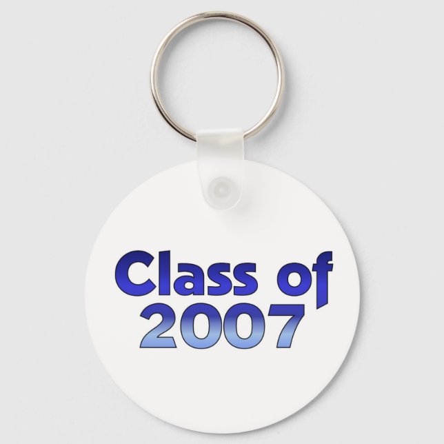 Class of 2007 Blue & White Key Ring (Front)