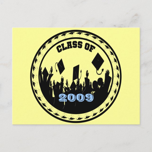 Class of 2009 Postcard You Choose BkGrd/Year/colou (Front)