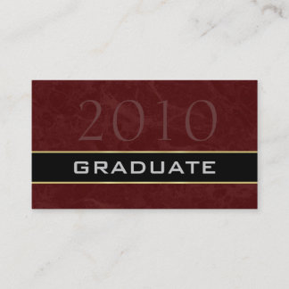Class of 2010 College Graduation Name Cards