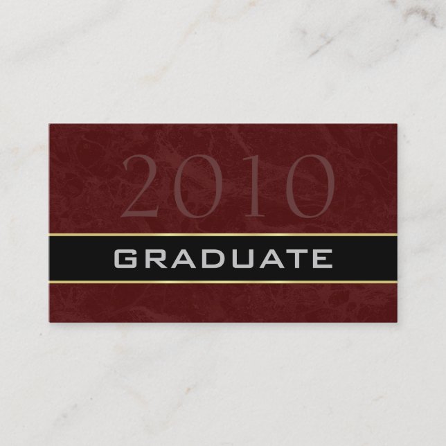 Class of 2010 College Graduation Name Cards (Front)