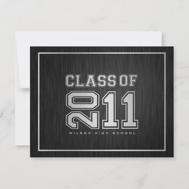 Class of 2011 Graduation Party Invitation (silver) (Front)