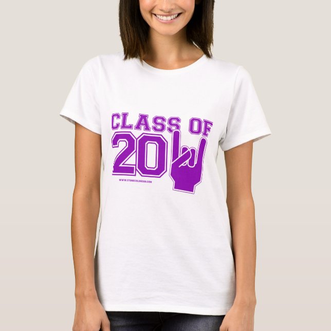 Class of 2011 graduation purple and white T-Shirt (Front)