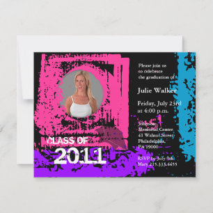 Class of 2011 Invitation PXP238 Neon Colour