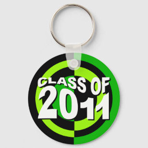 Class of 2011 Keychain Green Black