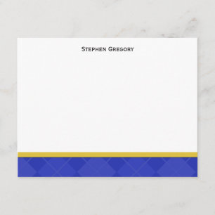 Class of 2012 Blue and Gold Graduation Thank You Card