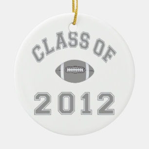 Class Of 2012 Football - Grey 2 Ceramic Tree Decoration