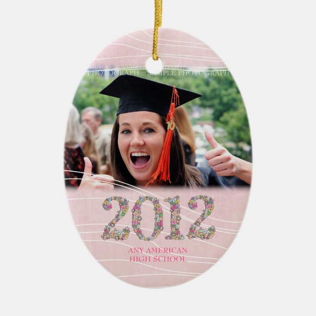 Class of 2012 Girls Senior Photo Pictures Ornament (Front)