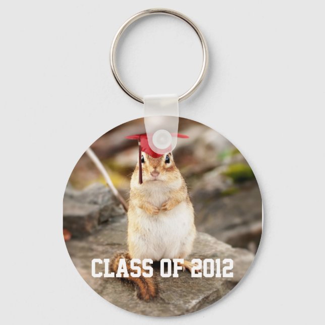 Class of 2012 Graduating Chipmunk Keychain (Front)