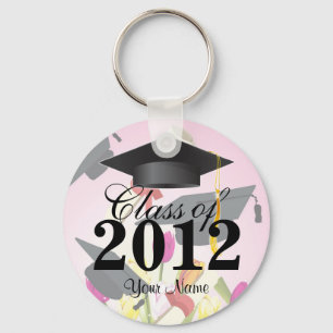 Class of 2012 Graduation Key-Chain Pink Key Ring