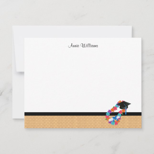Class of 2012 Lei Graduation Thank You Note Card (Front)
