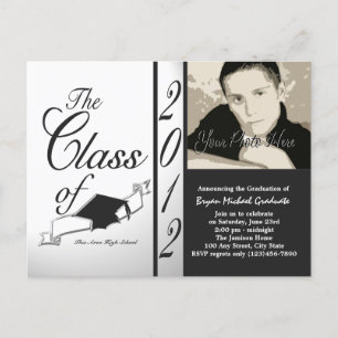 Class of 2012 Photo invitation Black
