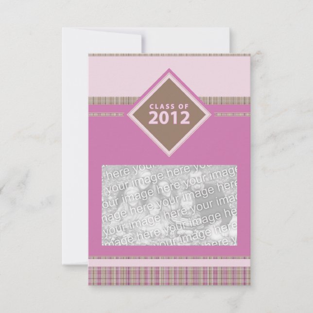 class of 2012 : plaid grad invitation (Front)