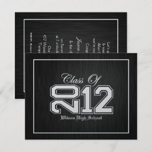 Class of 2012 Premium Silver Graduation invites