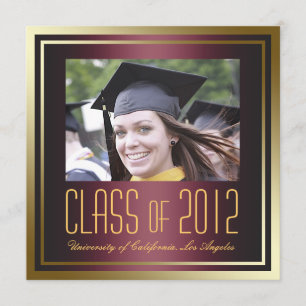 Class of 2012, Red and Gold Graduation Invite