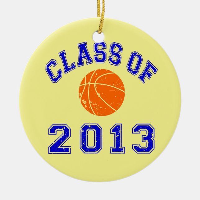 Class Of 2013 Basketball Ceramic Tree Decoration (Front)