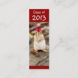 Class of 2013 Graduating Chipmunk Bookmark Calling Card