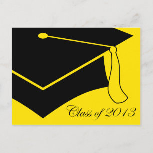 class of 2013 graduation cap announcement postcard