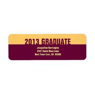 Class of 2013 or ANY YEAR Graduation Gold Maroon 2
