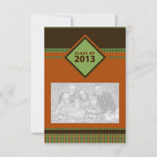 class of 2013 : plaid grad invitation