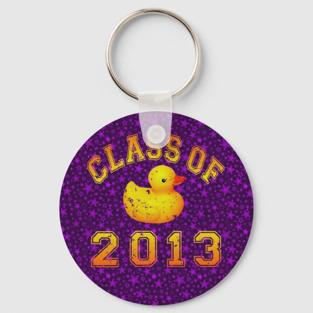Class Of 2013 Rubber Duckie - Yellow/Orange Key Ring (Front)