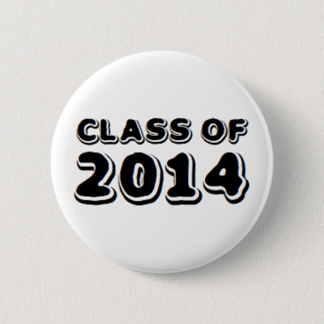class of 2014 6 cm round badge (Front)