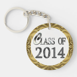 Class Of 2014 & Any Name Silver & Gold Keychain